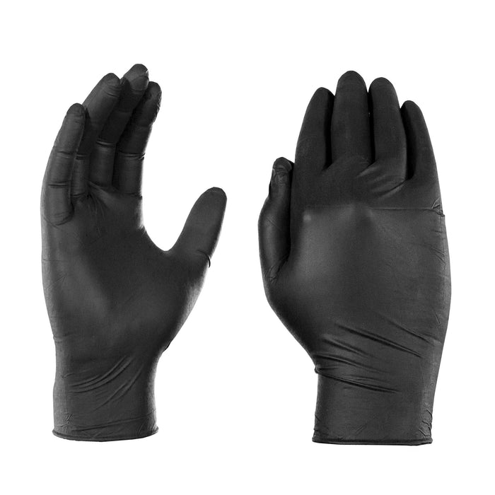 1st Choice 3 mil. Black Nitrile Disposable Exam Gloves - 1EBN