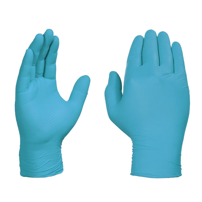 1st Choice 3 mil Blue Nitrile Disposable Exam Gloves - Pallet of 70 Cases - 1EN