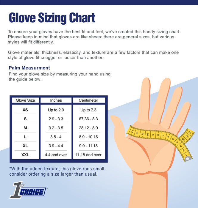 Glove Sizing Chart. 