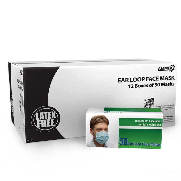 Blue Earloop Style Face Mask - ELFM