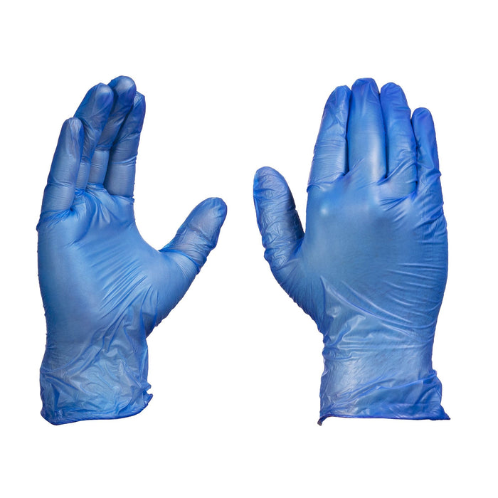 Gloveworks 3 mil Blue Vinyl Disposable Industrial Gloves - IVBPF